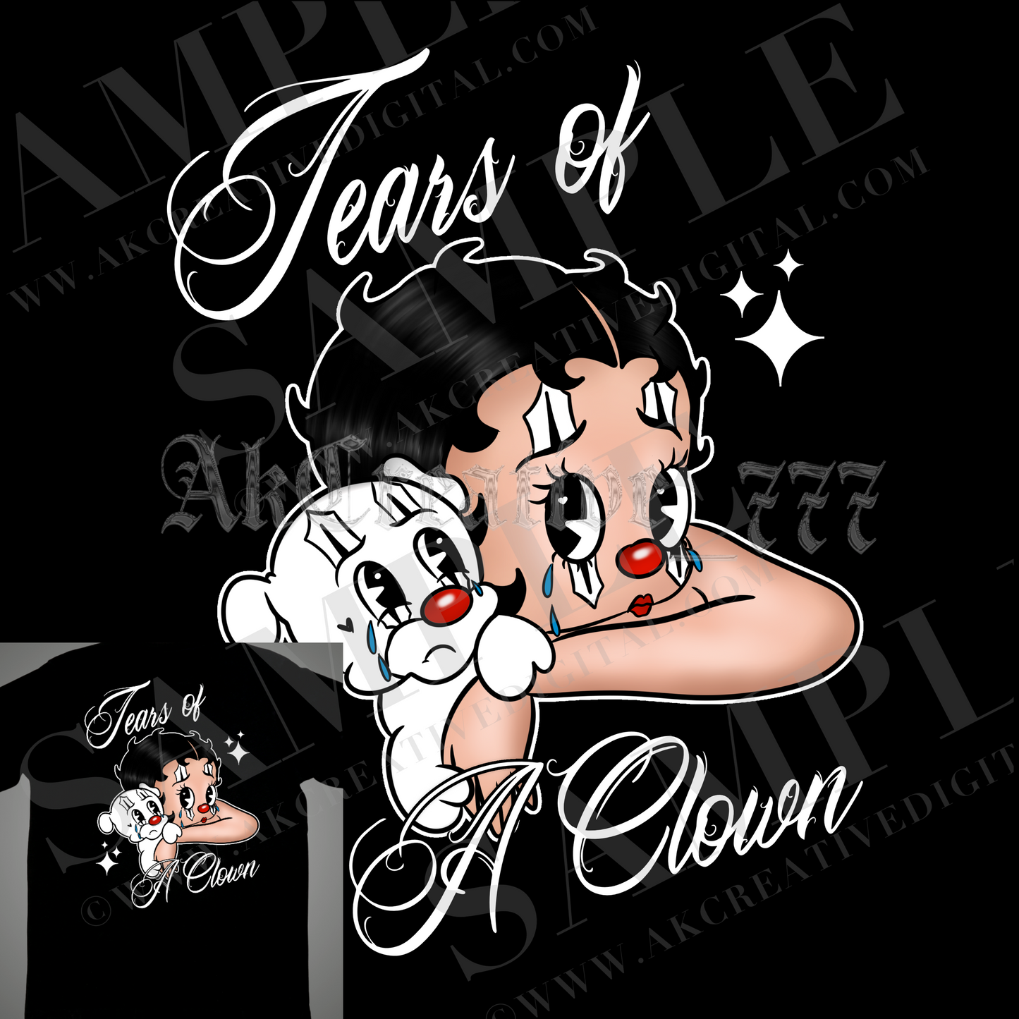 Tears of a clown PNG (ONE BUYER ONLY)