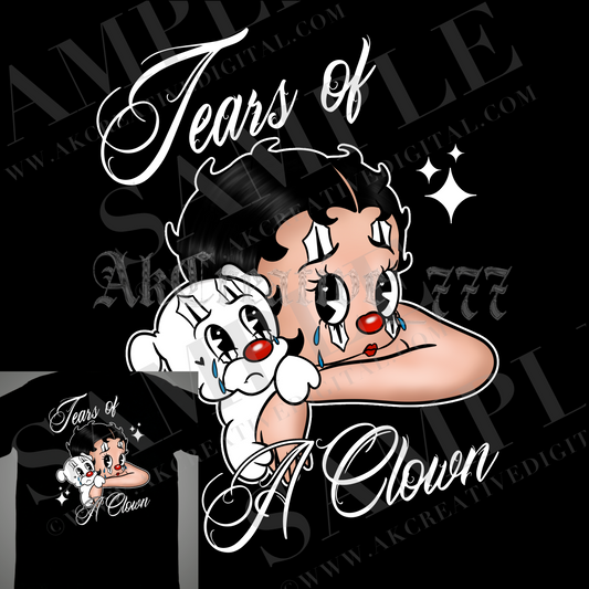 Tears of a clown PNG (ONE BUYER ONLY)