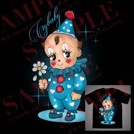 Cry Baby kewpie clown Design only  (ONE BUYER ONLY)