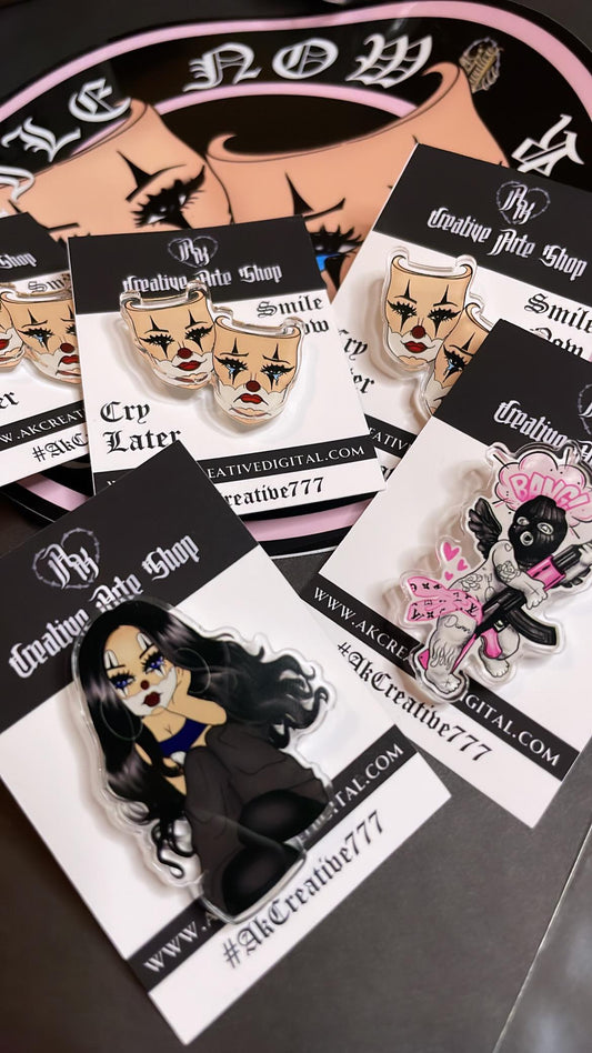 Custom Wholesale Acrylic Pins ready to resale